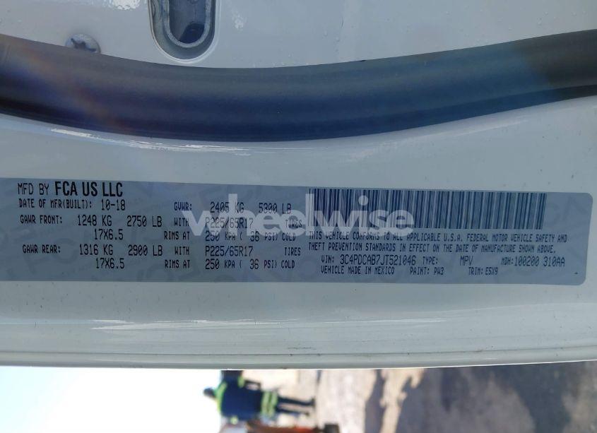 Photo 9 of 2018 Dodge Journey SE (VIN 3C4PDCAB7JT521046)