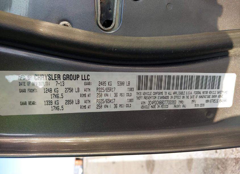 Photo 9 of 2013 Dodge Journey AMERICAN VALUE PKG (VIN 3C4PDCAB8DT733393)