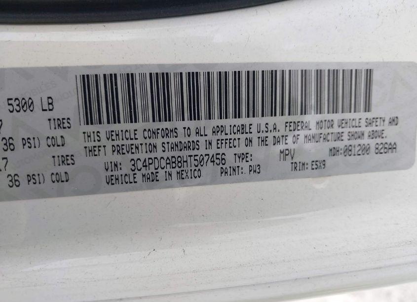 Photo 9 of 2017 Dodge Journey SE (VIN 3C4PDCAB8HT507456)