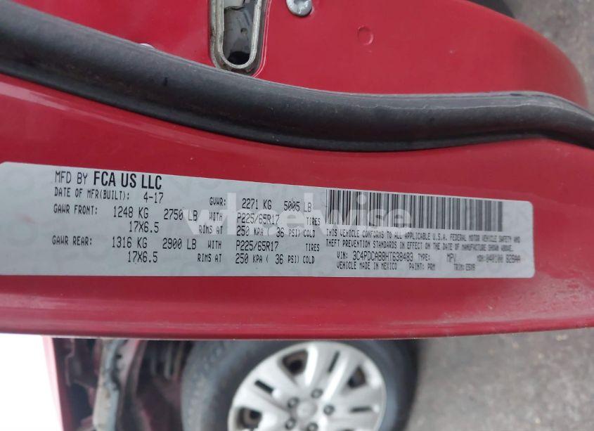 Photo 9 of 2017 Dodge Journey SE (VIN 3C4PDCAB8HT638483)