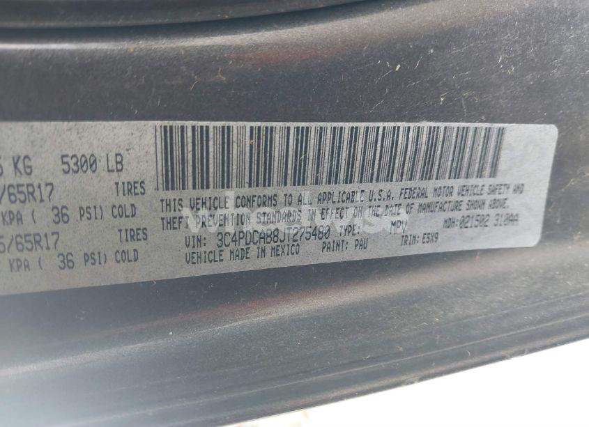 Photo 9 of 2018 Dodge Journey SE (VIN 3C4PDCAB8JT275480)