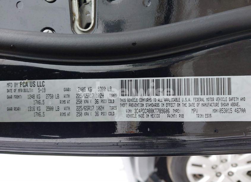 Photo 9 of 2019 Dodge Journey SE VALUE PACKAGE (VIN 3C4PDCAB8KT789606)