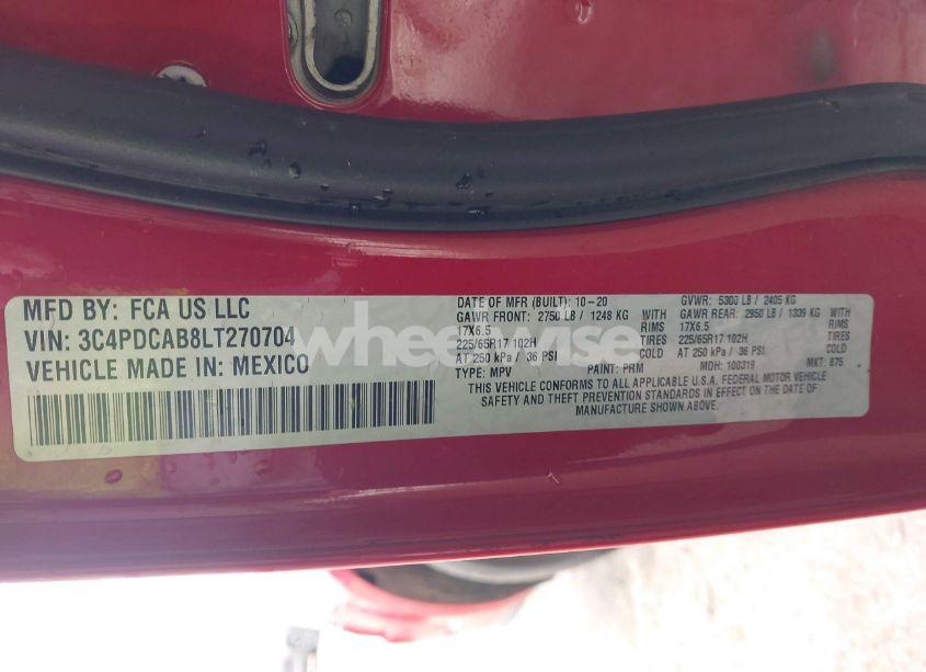 Photo 9 of 2020 Dodge Journey SE VALUE (VIN 3C4PDCAB8LT270704)