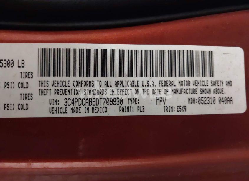 Photo 9 of 2013 Dodge Journey AMERICAN VALUE PKG (VIN 3C4PDCAB9DT709930)