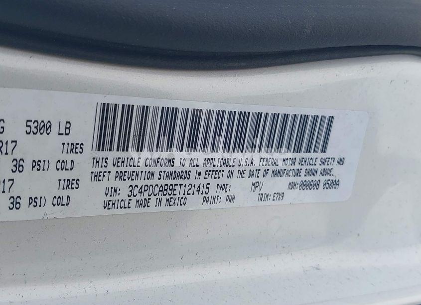 Photo 9 of 2014 Dodge Journey SE (VIN 3C4PDCAB9ET121415)