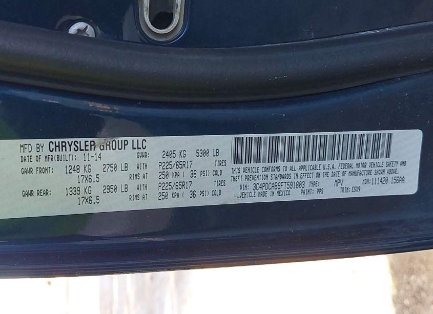 Photo 9 of 2015 Dodge Journey AMERICAN VALUE PKG (VIN 3C4PDCAB9FT591803)