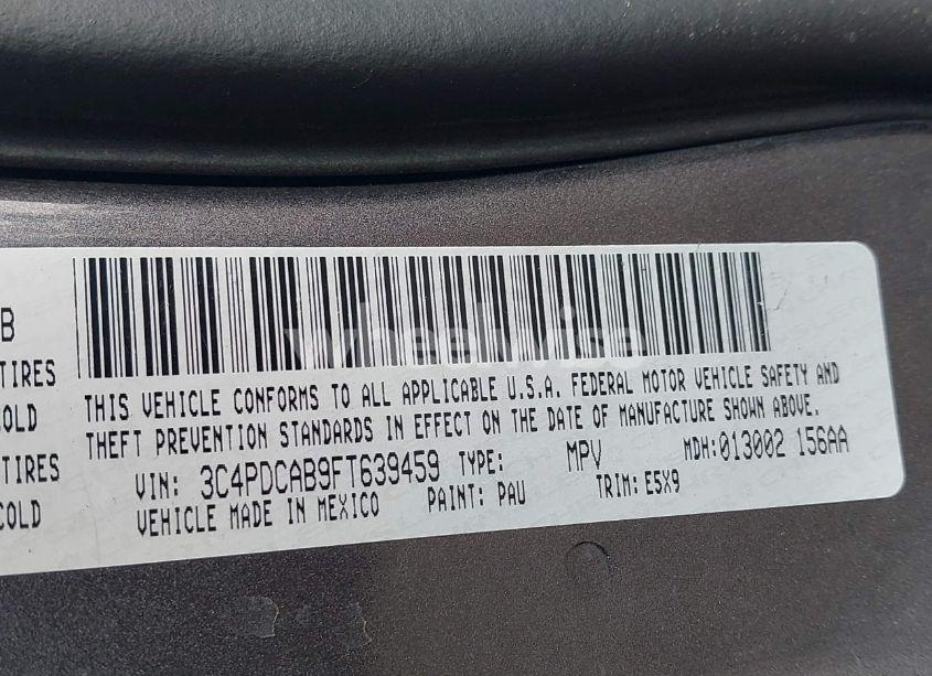 Photo 9 of 2015 Dodge Journey AMERICAN VALUE PKG (VIN 3C4PDCAB9FT639459)