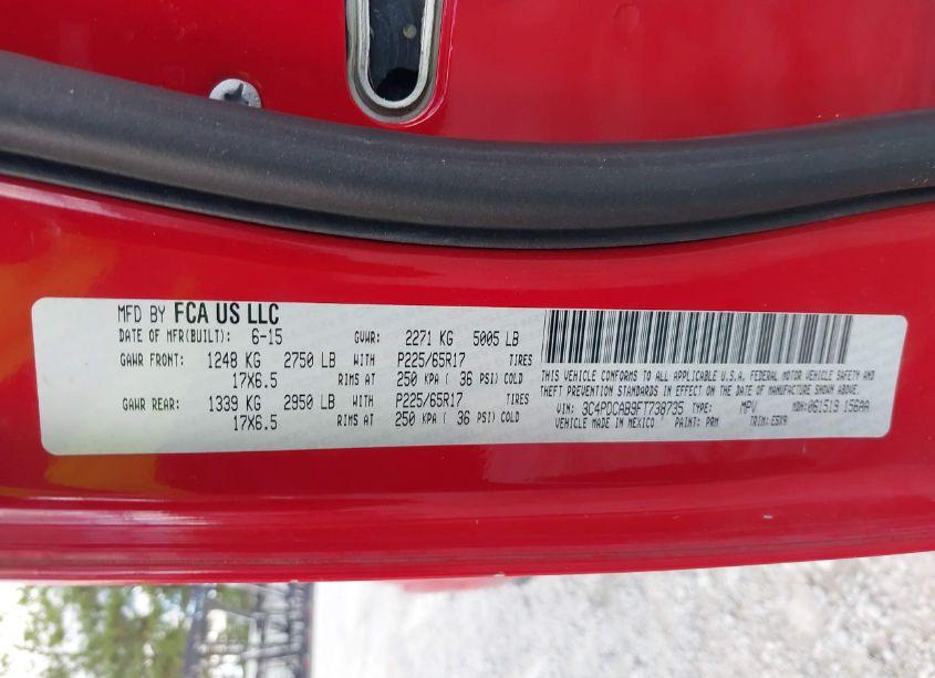 Photo 9 of 2015 Dodge Journey AMERICAN VALUE PKG (VIN 3C4PDCAB9FT738735)