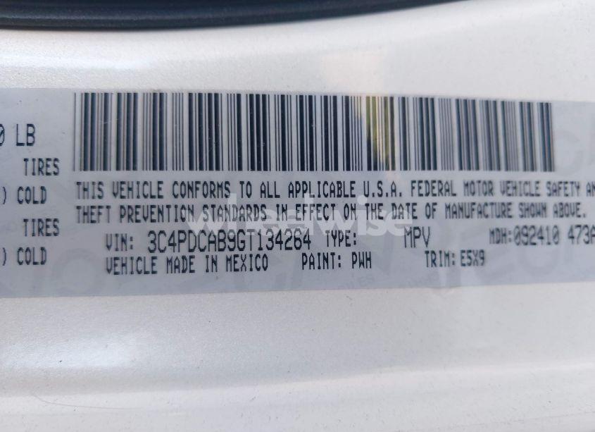 Photo 9 of 2016 Dodge Journey SE (VIN 3C4PDCAB9GT134264)