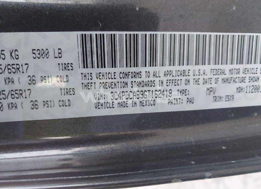 Photo 9 of 2016 Dodge Journey SE (VIN 3C4PDCAB9GT162419)