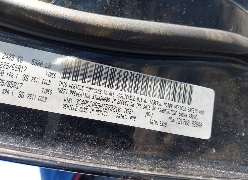 Photo 9 of 2017 Dodge Journey SE (VIN 3C4PDCAB9HT573210)