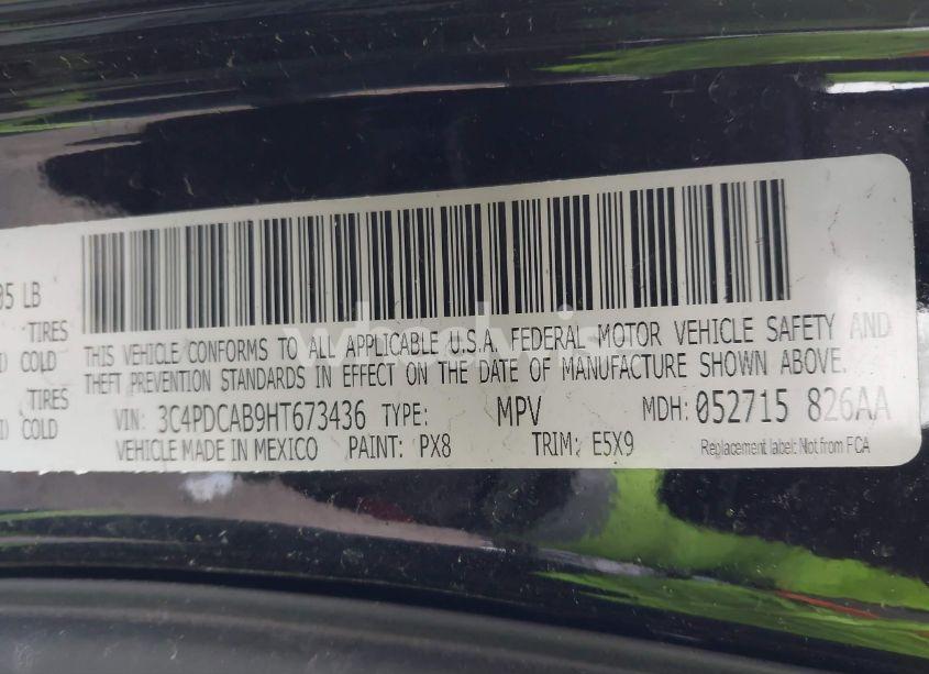 Photo 9 of 2017 Dodge Journey SE (VIN 3C4PDCAB9HT673436)