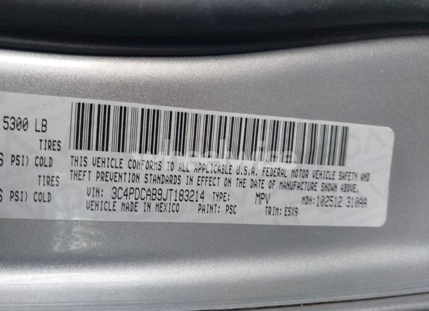 Photo 9 of 2018 Dodge Journey SE (VIN 3C4PDCAB9JT183214)