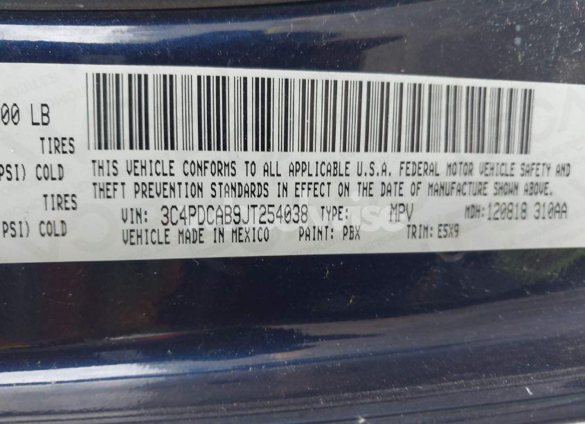 Photo 9 of 2018 Dodge Journey SE (VIN 3C4PDCAB9JT254038)