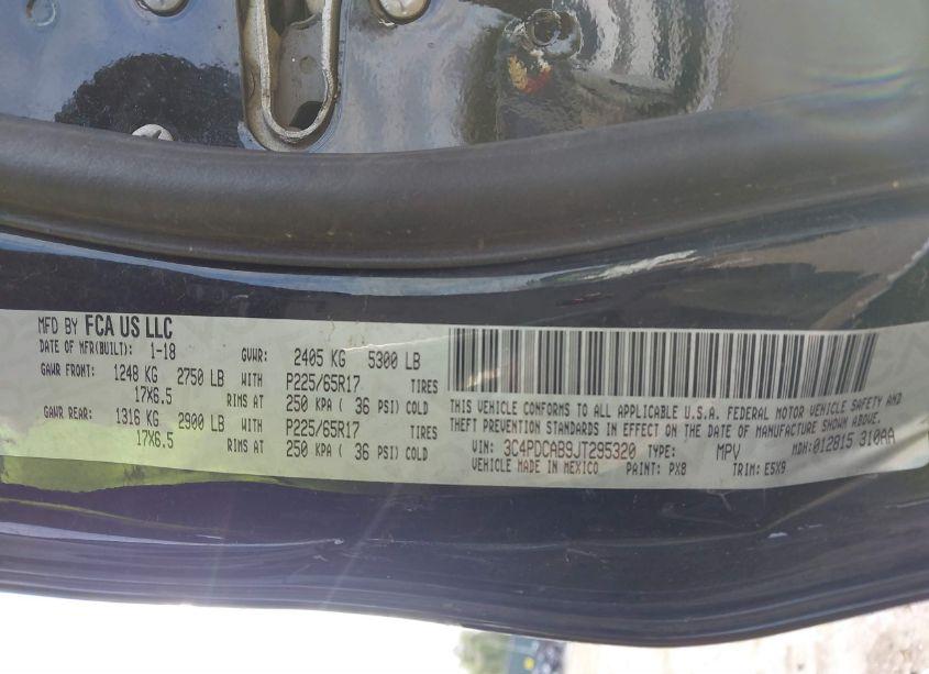 Photo 9 of 2018 Dodge Journey SE (VIN 3C4PDCAB9JT295320)