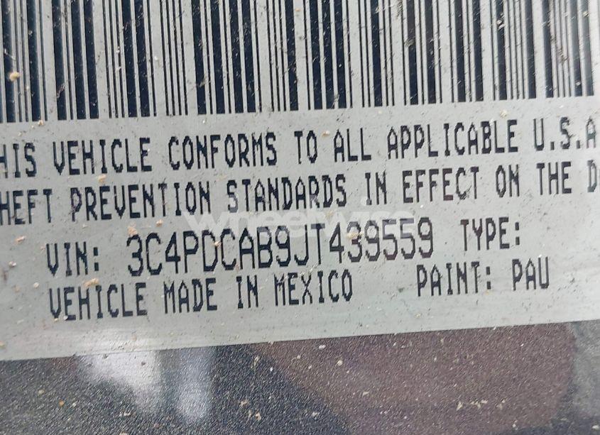 Photo 9 of 2018 Dodge Journey SE (VIN 3C4PDCAB9JT439559)