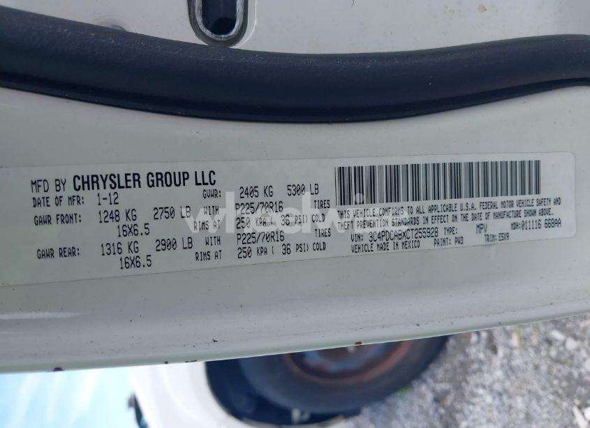 Photo 9 of 2012 Dodge Journey SE/AVP (VIN 3C4PDCABXCT255928)