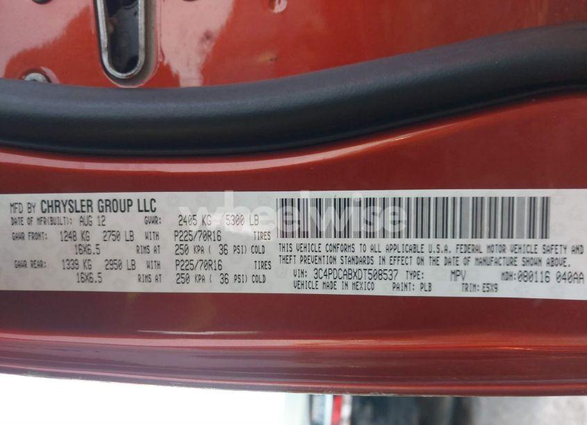 Photo 9 of 2013 Dodge Journey SE (VIN 3C4PDCABXDT508537)