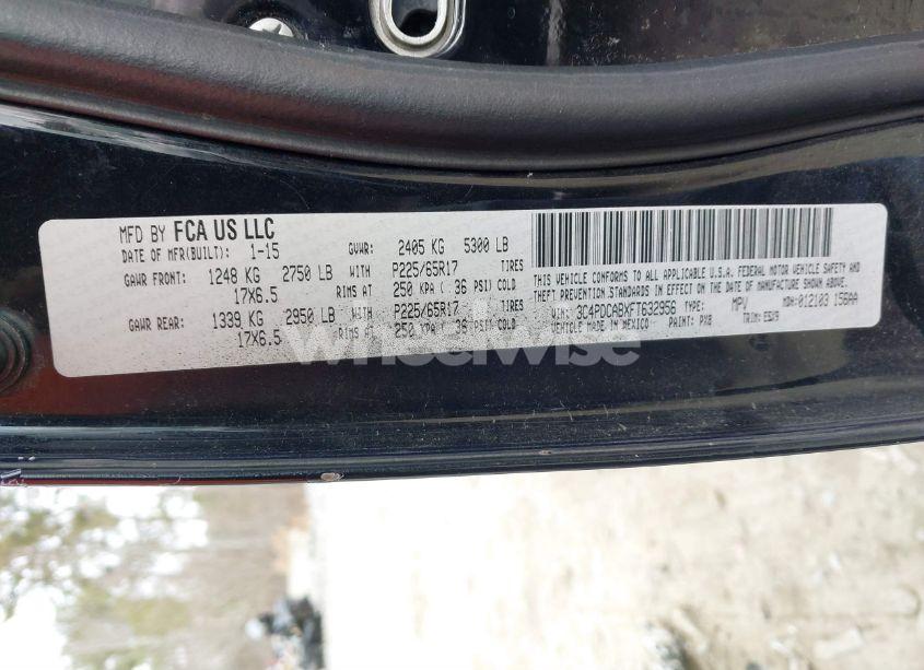 Photo 9 of 2015 Dodge Journey SE (VIN 3C4PDCABXFT632956)