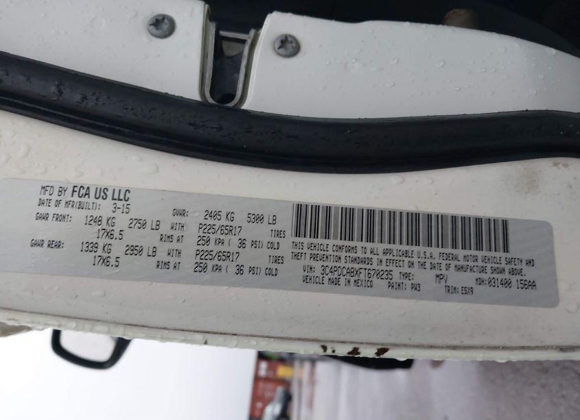 Photo 9 of 2015 Dodge Journey SE (VIN 3C4PDCABXFT670235)