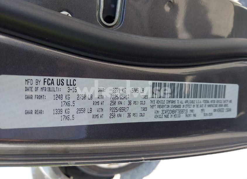 Photo 9 of 2015 Dodge Journey AMERICAN VALUE PKG/SE (VIN 3C4PDCABXFT69719P)