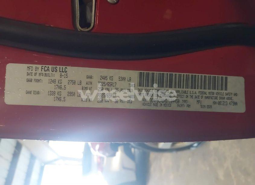 Photo 9 of 2016 Dodge Journey SE (VIN 3C4PDCABXGT104450)