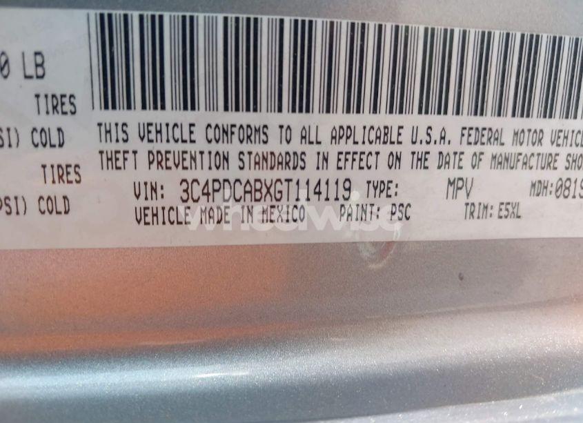 Photo 9 of 2016 Dodge Journey SE (VIN 3C4PDCABXGT114119)