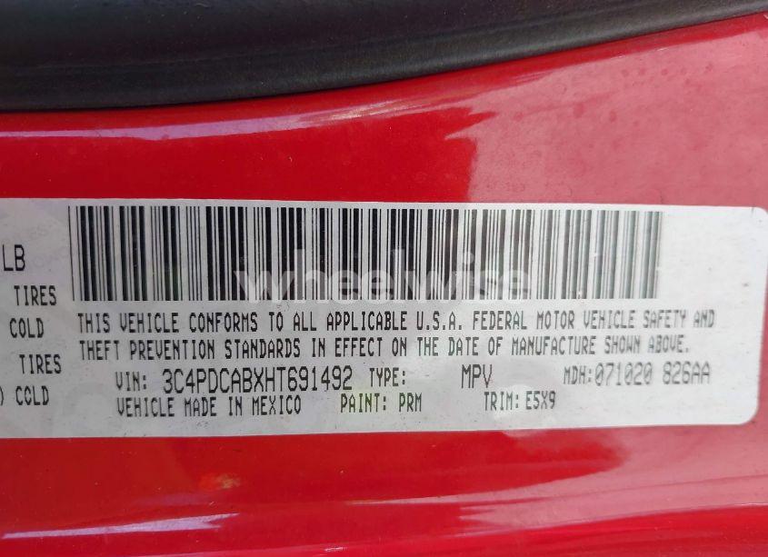 Photo 9 of 2017 Dodge Journey SE (VIN 3C4PDCABXHT691492)