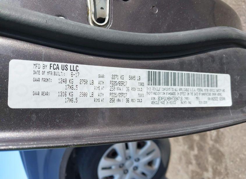 Photo 9 of 2017 Dodge Journey SE (VIN 3C4PDCABXHT694716)