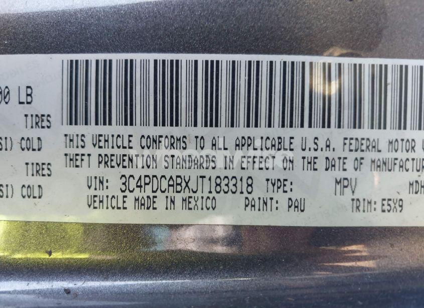 Photo 9 of 2018 Dodge Journey SE (VIN 3C4PDCABXJT183318)