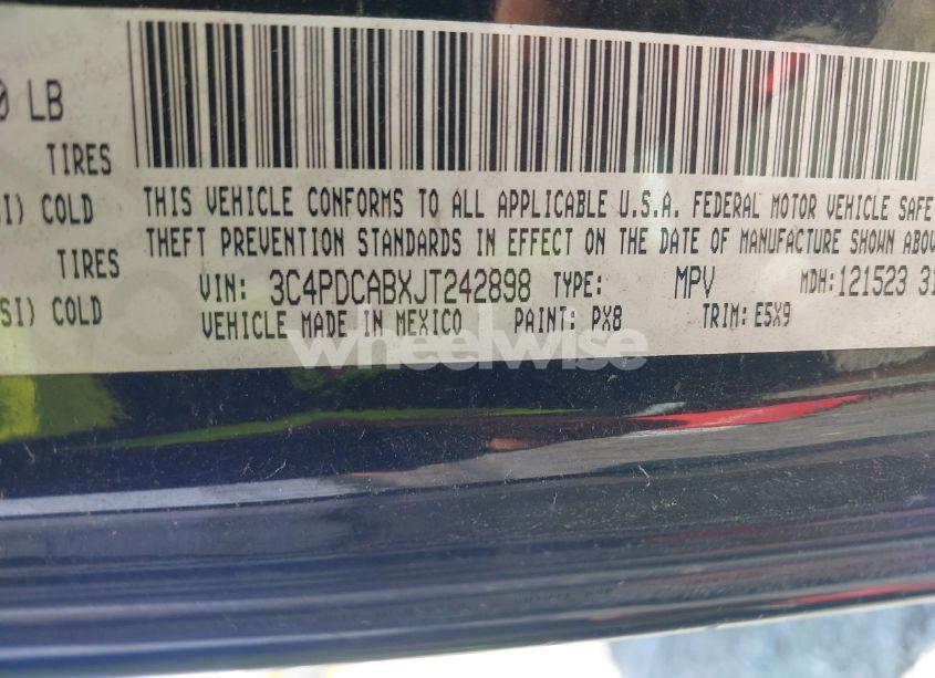 Photo 9 of 2018 Dodge Journey SE (VIN 3C4PDCABXJT242898)