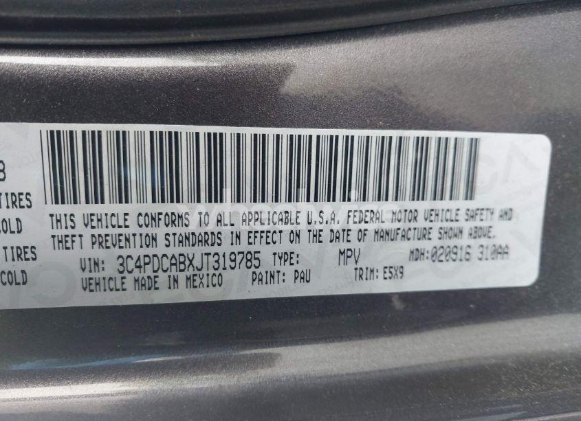 Photo 9 of 2018 Dodge Journey SE (VIN 3C4PDCABXJT319785)