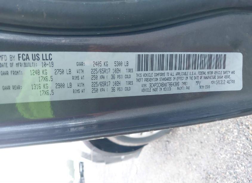 Photo 9 of 2019 Dodge Journey SE VALUE PACKAGE (VIN 3C4PDCABXKT864306)