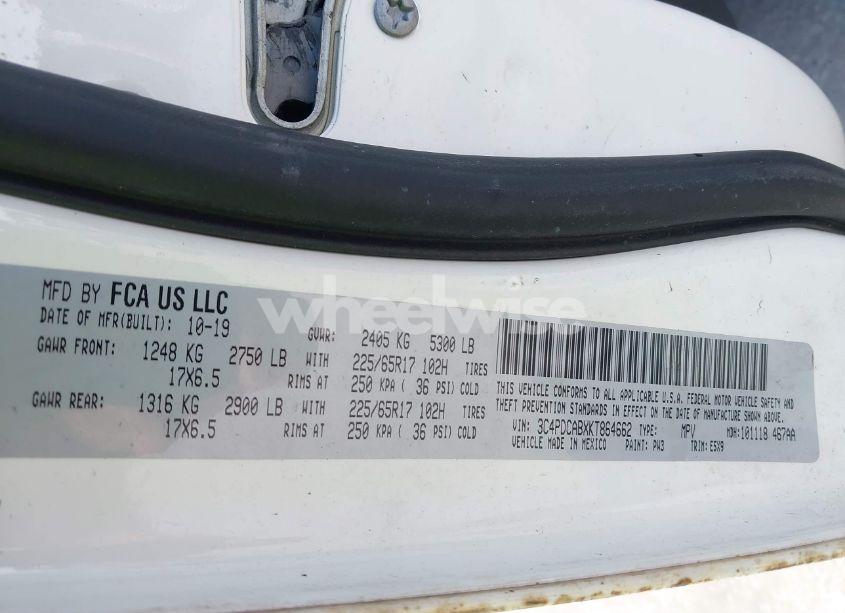 Photo 9 of 2019 Dodge Journey SE VALUE PACKAGE (VIN 3C4PDCABXKT864662)