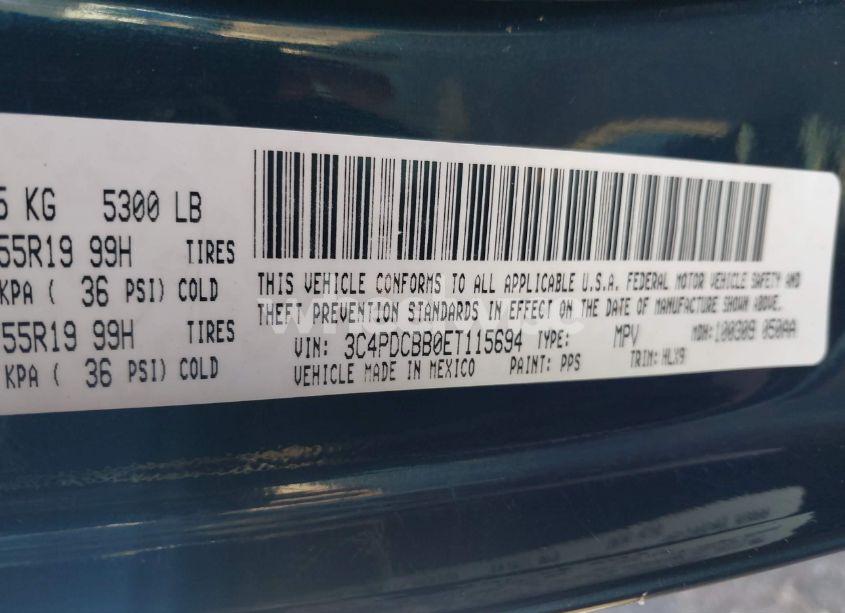 Photo 9 of 2014 Dodge Journey SXT (VIN 3C4PDCBB0ET115694)