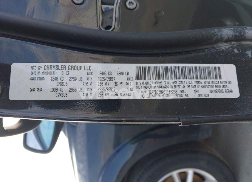 Photo 9 of 2014 Dodge Journey SXT (VIN 3C4PDCBB0ET119230)