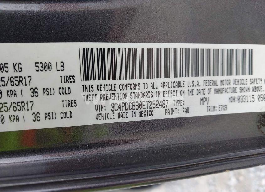 Photo 9 of 2014 Dodge Journey SXT (VIN 3C4PDCBB0ET252487)