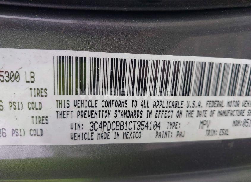 Photo 9 of 2012 Dodge Journey SXT (VIN 3C4PDCBB1CT354104)