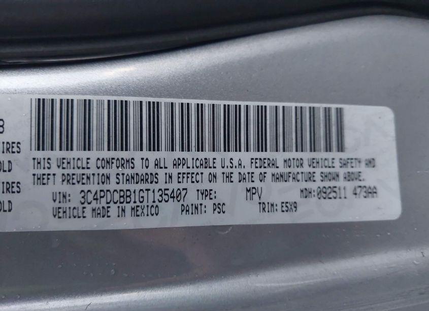 Photo 9 of 2016 Dodge Journey SXT (VIN 3C4PDCBB1GT135407)