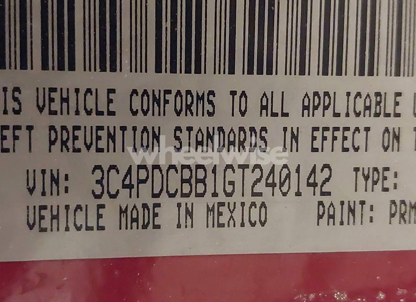 Photo 9 of 2016 Dodge Journey SXT (VIN 3C4PDCBB1GT240142)