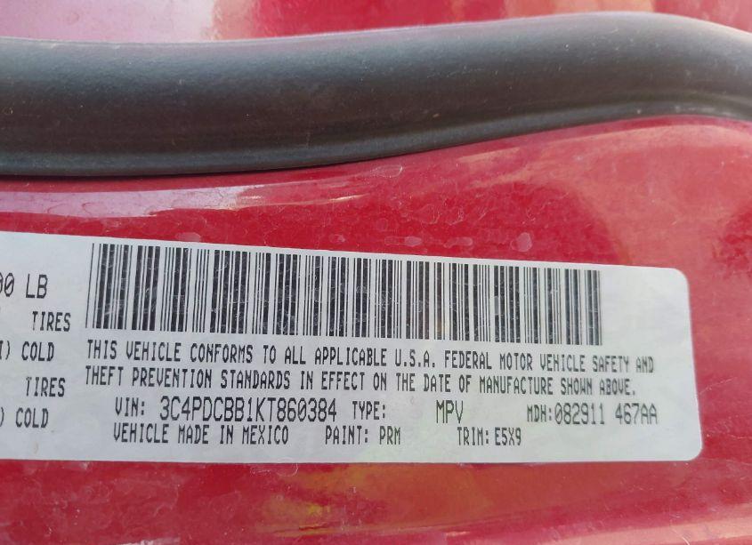 Photo 9 of 2019 Dodge Journey SE (VIN 3C4PDCBB1KT860384)