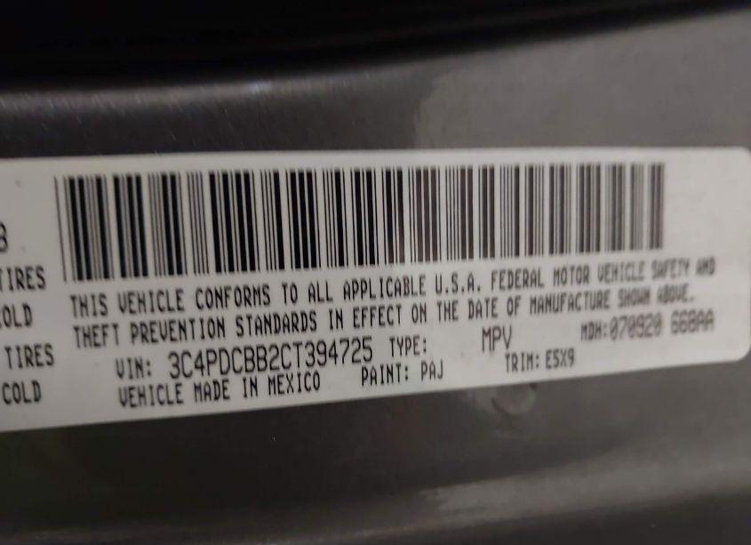 Photo 9 of 2012 Dodge Journey SXT (VIN 3C4PDCBB2CT394725)