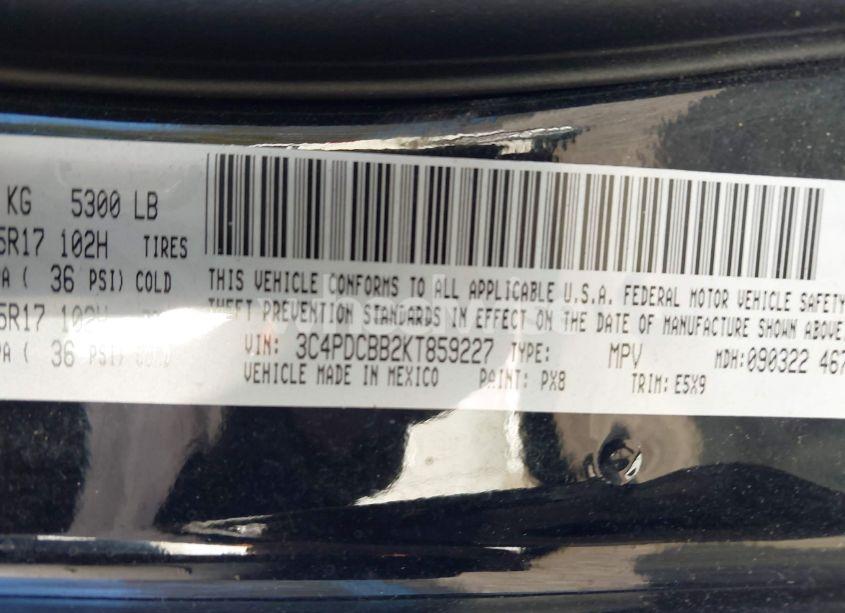 Photo 9 of 2019 Dodge Journey SE (VIN 3C4PDCBB2KT859227)