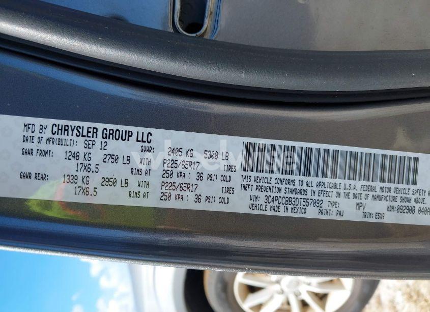 Photo 9 of 2013 Dodge Journey SXT (VIN 3C4PDCBB3DT557092)