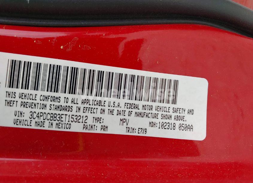 Photo 9 of 2014 Dodge Journey SXT (VIN 3C4PDCBB3ET153212)