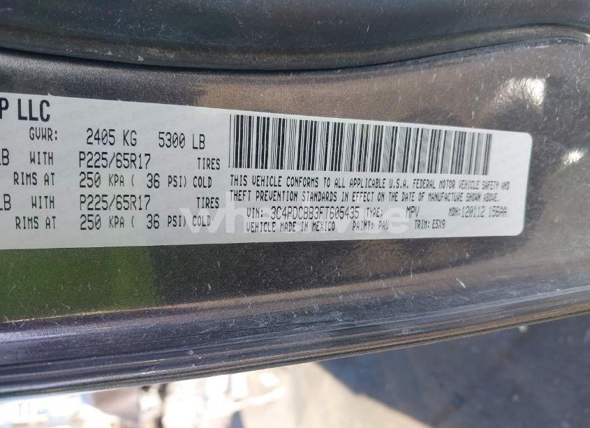 Photo 9 of 2015 Dodge Journey SXT (VIN 3C4PDCBB3FT605435)