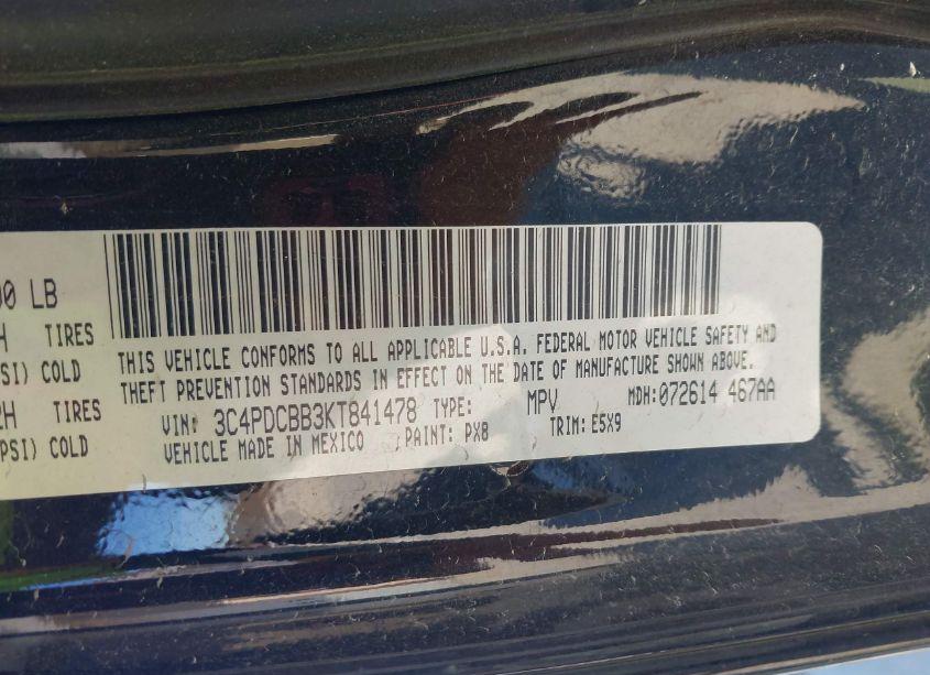 Photo 9 of 2019 Dodge Journey SE (VIN 3C4PDCBB3KT841478)