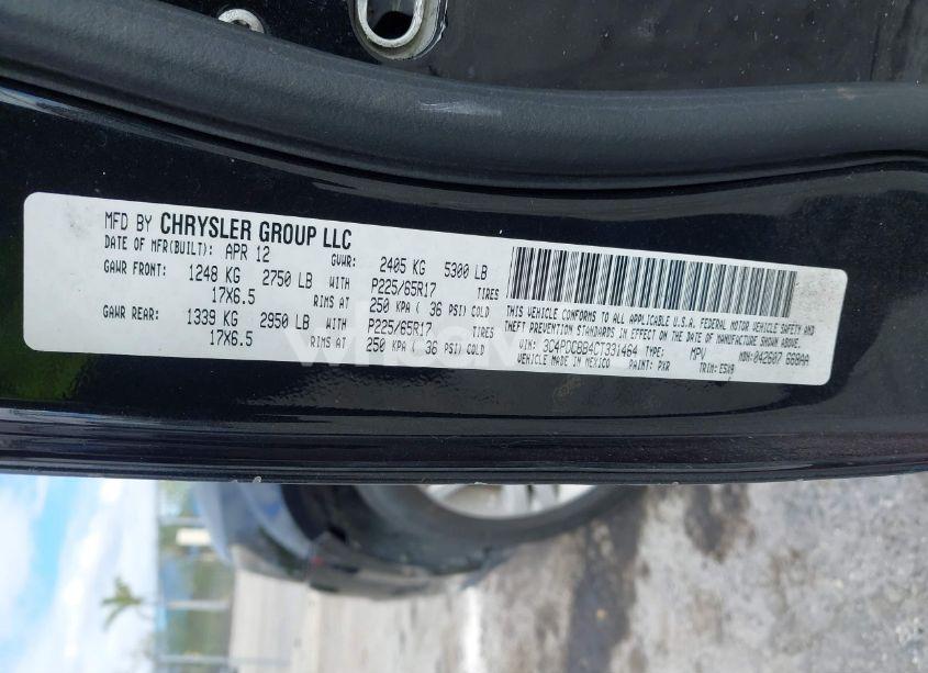 Photo 9 of 2012 Dodge Journey SXT (VIN 3C4PDCBB4CT331464)