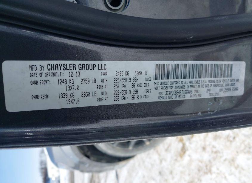 Photo 9 of 2014 Dodge Journey SXT (VIN 3C4PDCBB4ET186400)