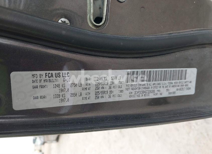 Photo 9 of 2016 Dodge Journey SXT (VIN 3C4PDCBB4GT226283)